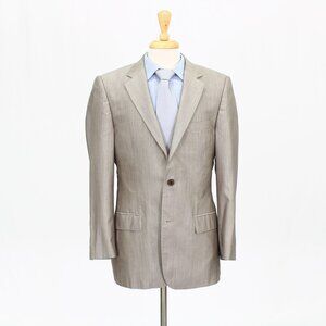 SARAR 40S Gray Solid 2-Button Sport Coat Blazer Jacket B496